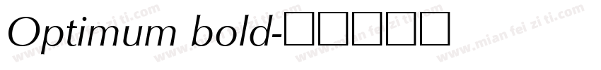 Optimum bold字体转换